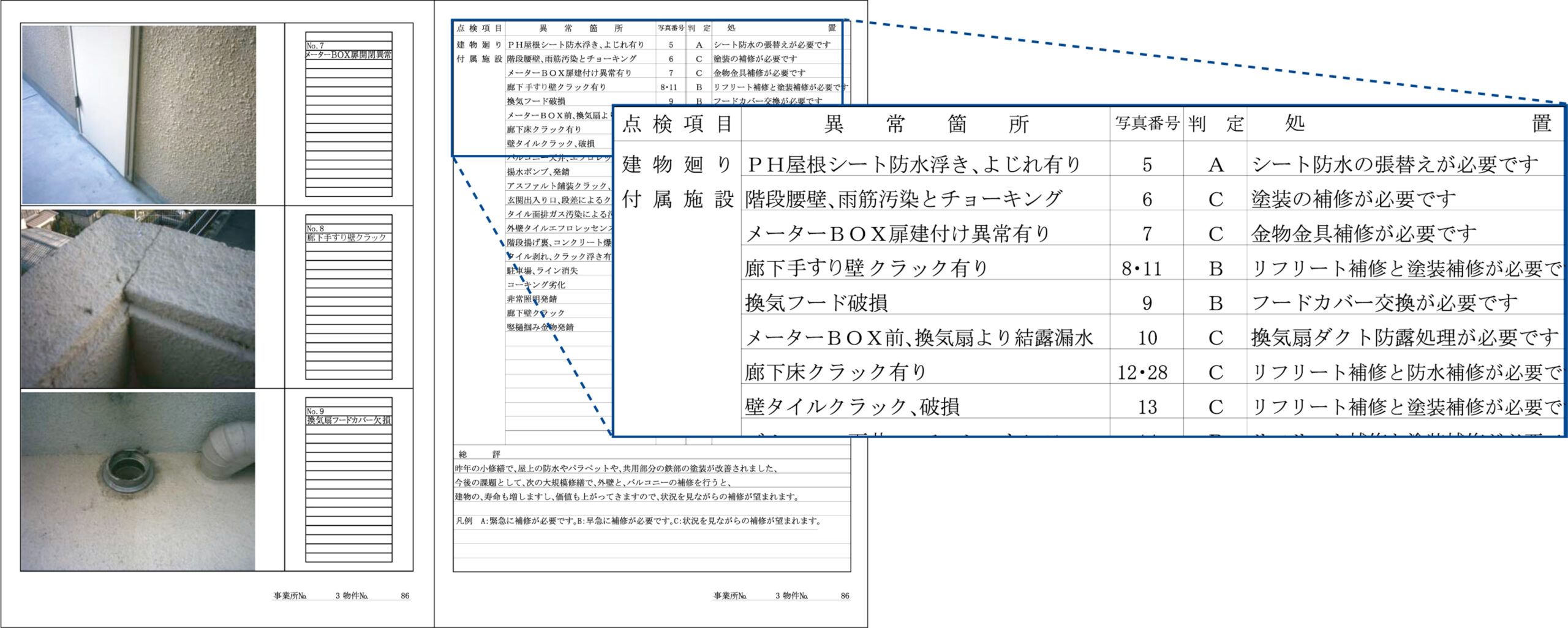 建物点検報告書の作成